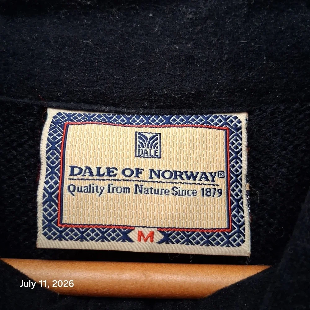 Dale of Norway US Ski Team Navy Blue Fair Isle Snowflake Sweater Size Medium
